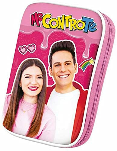 ME CONTRO TE ASTUCCIO ONE TIME RIGIDO COMPLETO CON UNA ZIP GRANDE COLORE ROSA LUI' E SOFI'
