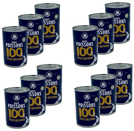 Lot 12x Soupe de poissons Pêche Bretonne - Boîte 400g