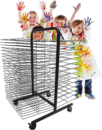 HACSYP Trockenständer Kunst-Aufbewahrungsregal, 38 Schichten doppelseitige Trockengestelle, Kunst-Trockenregal im Klassenzimmer, platzsparende Regale, ideal for Schulen und Zuhause