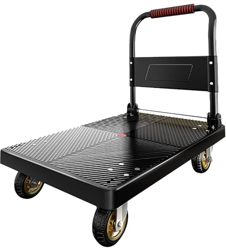 MINGYIHUI Plattformwagen Trolley, Schwerlast-Aluminium-klappwagen, Sackkarre, Sackkarre, Transporter, (150 Kg) Sackkarren(Size:90 * 60)