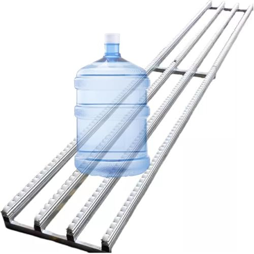 Tavolo trasportatore a rulli in plastica ABS resistente per magazzini e scantinati 4 scorrevoli 100 cm di lunghezza facile da montare ed espandibile