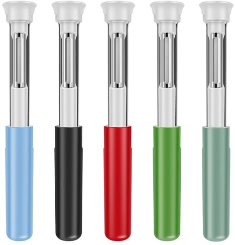 MENIBBLER 5 Pcs Fruit Corer and Peeler, 2 in 1 Corer Remover, Stainless Steel Pineapple Core Removal Tool, Handheld Pear Core Remover, Reusable Fruit Corer Tool for Fruit Pear Bell Peppers