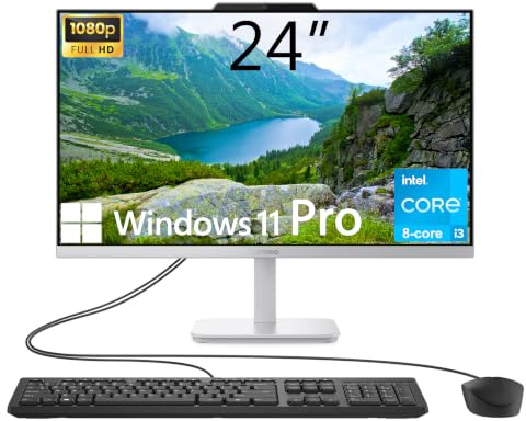 Lenovo ThinkCentre All-in-One Desktop Computer, 24 FHD IPS Display, 5-core Intel U300 Processor, 64GB DDR5, 4TB SSD, USB-C, Wi-Fi 6, HDMI in&Out, Wired KB&Mouse, Windows 11 Pro