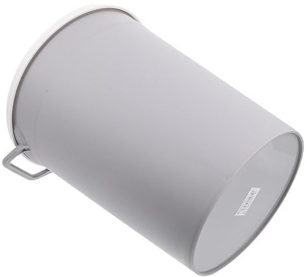 PRETYZOOM Cubo De Basura Redondo Pequeño Gris, Contenedor De Residuos De Plástico Liso, Práctico y Duradero, Para Cocina, Baño, Oficina y Dormitorio, Adecuado Para Almacenamiento Doméstico