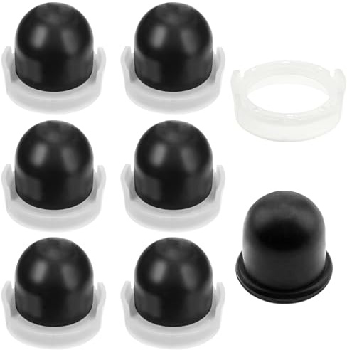 SGQTGIMU 6 Stück 494408/694394 Vergaser Primer Birne, kraftstoffpumpe vergaser primerkolben, primer bulb, vergaser ersatzteile für Briggs & Stratton Rasenmäher Rasenmäher Traktor(Schwarz)