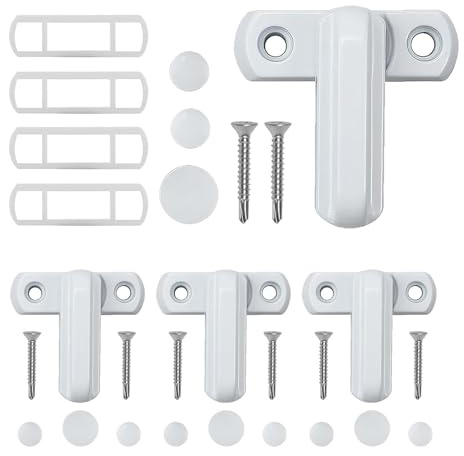 Verrous De Sécurité Pour Fenêtre | Accessoire Sécurité Porte Coulissante - Système Robuste en d'Aluminium Maison Appartement Camping-Car Fenêtre Battante