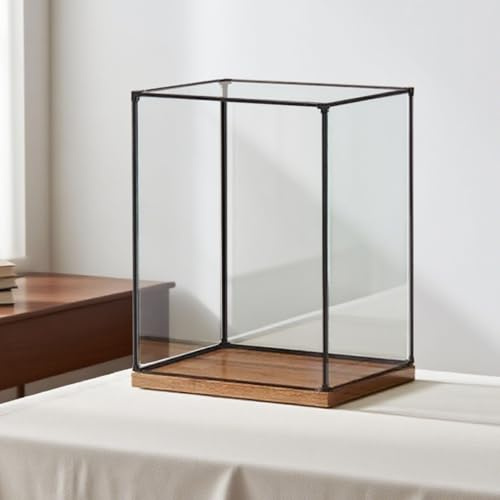 WhamtL Acryl Vitrine Extra Große Acryl-Vitrine, Staubdichte Box, Hohe, Schmale, Durchsichtige Kunststoffbox mit Staubschutz, Stapelbare Acrylbehälter für Figuren, Modellautos(30x30x30cm(12x12x12in))