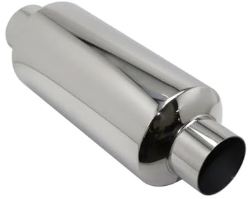 Echappement Systèmes D'échappement Universels Pour Voiture Silencieux Central Argent Acier Inoxydable Diamètre Extérieur 51mm 57mm 63mm 70mm 76mm(Ength 300mm 57MM)