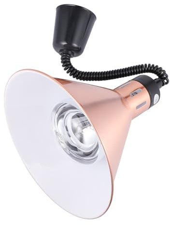 POPETPOP Lampe Chauffante Télescopique en Métal Couleur Cuivre Antique Diamètre 27 CM Lampe Chauffe-Plats Suspendue Réglable pour Buffet Hôtel et Restauration Professionnelle