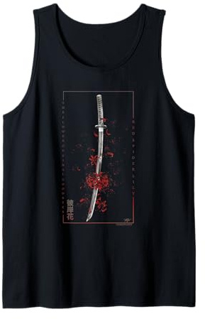 Samurai Spada Anime Ragno Giglio con Giapponese estetica Canotta