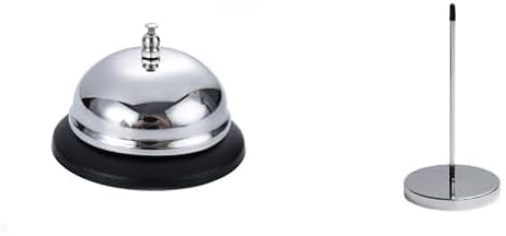 Buaak Service-Glocke aus Metall - Essens- oder Rezeptionsglocke mit Hellem Klang für Gastronomie, Hotel, Bar, Café und den Haushalt - Antikbronze