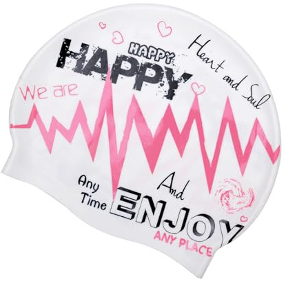 Oxxggkao Gorros de natación de silicona para mujeres y hombres, gorro de baño suave e impermeable, fácil de poner y quitar para cabello largo y corto, impermeable