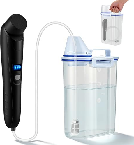 Normodic Portable Bidet, Electric Bidet Sprayer, Rechargeable Handheld Bidet with 2.5L Water Tank for Travel, Bathroom, Camping Shower, Muslim Shower Spray Personal Hygiene, Postpartum Care (Black)
