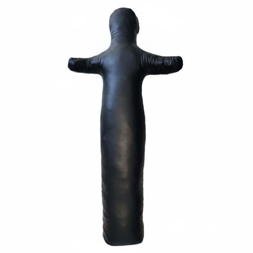 predolo Manichino da Combattimento Multifunzione Forma da Lotta Riempibile Manichino Pugilato per Scuola Arti Marziali, Palestra, Nero, 120cm 10kg