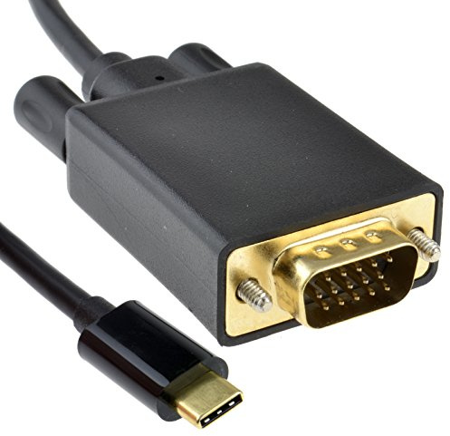 kenable USB C to VGA Cable Adapter USB 3.1 Type C Male to 15 Pin VGA Male 1080p 60Hz DisplayPort Alt Mode Black 3m