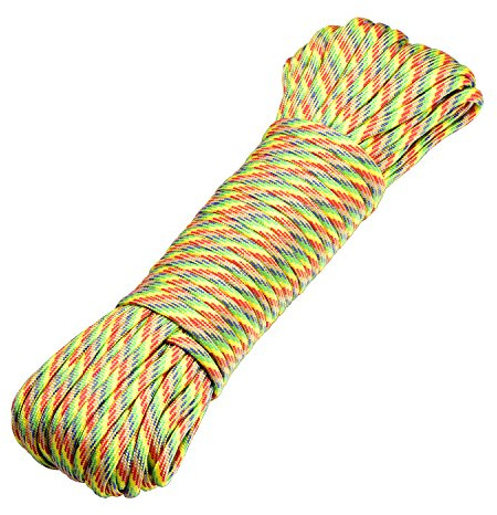 DonDon Corde Paracorde 30 Mètres Ruban de Tissu Lacet de Nylon Bracelet de Survie à Fabriquer et pour Activités de Camping en Extérieur 4 mm – 7 brins