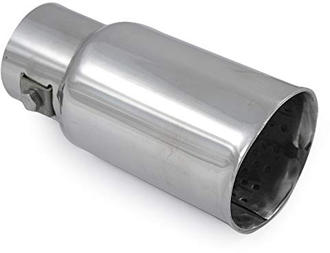 Universal Auspuffblende Endrohr Sport Schalldämpfer Edelstahl 45mm Chrom
