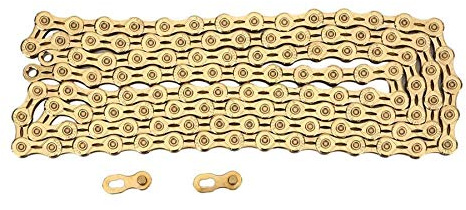 LLDDSS Fahrradkette 10/11/12 Geschwindigkeit Fahrrad-Kette Stahl-Fahrrad-Ketten Ersatz Radfahren Zubehör for Berg Folding Straßen-Fahrrad-Teile (Color : SX10EL golden)