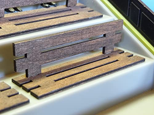 16 STÜCK SITZBÄNKE Tribünenbank aus Holz für Slotcar Carrera UNIVERSAL TRIBÜNE