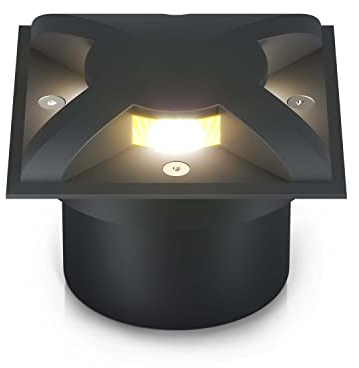 lambado® Bodenstrahler außen - Befahrbar & Wasserfest mit IP67 Schutzklasse - Bodeneinbaustrahler aussen mit indirektem & blendfreiem Lichtaustritt