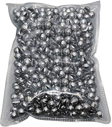 LSERVER Bleischrot Angeln 500 Stück Angelblei Multi Spezifikation Bleikugel Set Anti Korrosions Angelgewicht 0.2g-2.1g, 2.1g/500pcs