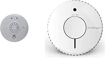 FireAngel HW1-R Heat Alarm, White & FireAngel Optical Smoke Alarm with 10 Year Sealed For Life Battery, FA6620-R (ST-622 / ST-620 replacement, new gen), White