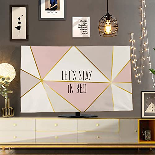 Housse Anti-poussière TV Domestique 32-70 Pouces, Facile à Nettoyer, boîtier de Protection d'écran TV en Tissu Polyester Doux décoratif, Convient aux téléviseurs LED, OLED, LCD et