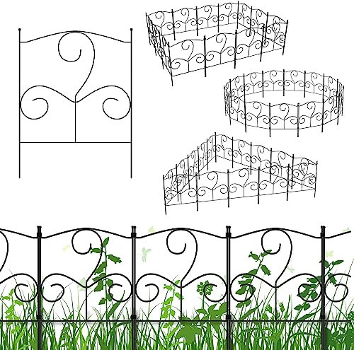 Lot de 25 clôtures de jardin décoratives en bois