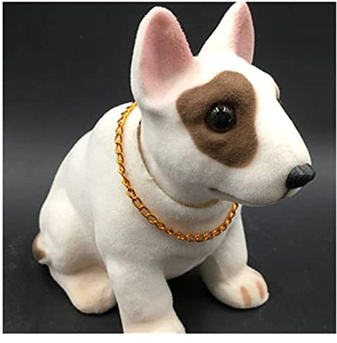 Glücklicher Hund mit schüttelndem Kopf, Auto-Styling, nickender Hund, Auto-Armaturenbrett, Bullterrier-Puppe, Wackelkopf-Hund, Auto-Ornament, schaukelnder Kopf, Spielzeughund