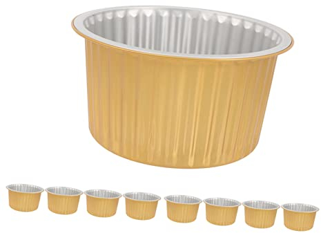 UPKOCH 10pezzi Teglie Alluminio Rotonde Scatole per Cottura e Imballaggio in Alluminio Compatibili Forni e Microonde
