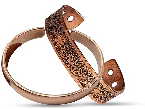 Wonder Care Armband aus reinem Kupfer für Damen und Herren, Kupfer-Kada für Herren, Kupferband mit Samtetui und Geschenkbox