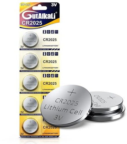GutAlkaLi CR2025 3V Lithium Knopfzelle Elektro Batterien CR 2025 Lithium Batterie 5 Stück