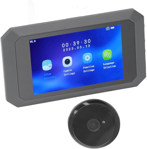 Video Door Viewer with HD LCD Display, Night, PIR Motion Detection, 1080P 2MP Doorbell Surveillance Camera for Home Security, 135 Degree Wide Viewing Angle, 3.97 Inch Screen