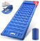 Wholede Materasso Gonfiabile Singolo Campeggio, Materassino Autogonfiante Ultraleggero, Letto Gonfiabile Singolo per Campeggio, Trekking, Alpinismo, Viaggio, Backpacker-Blu