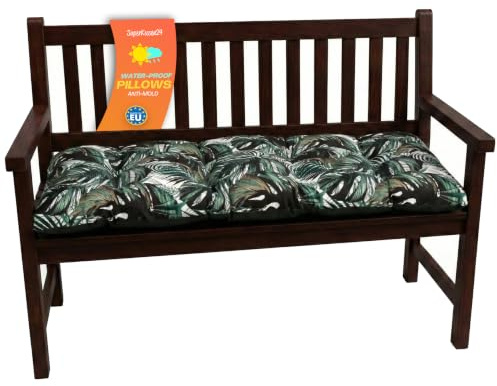 Bankkissen für Gartenbank & Hollywoodschaukel - Made in EU, Wasserdichtes & UV-beständig Gartenkissen - Bankauflage 2-Sitzer - Sitzkissen für Outdoor & Innenbereich - 120x50 cm - Exotic