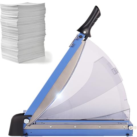 Dfdieratve Cortadora de Papel de 14,75 Pulgadas, Cortadora de Papel Tipo Guillotina con ProteccióN de Seguridad y Bloqueo de Cuchilla, Cortadora de Papel de Corte Preciso, Capacidad para 40 Hojas