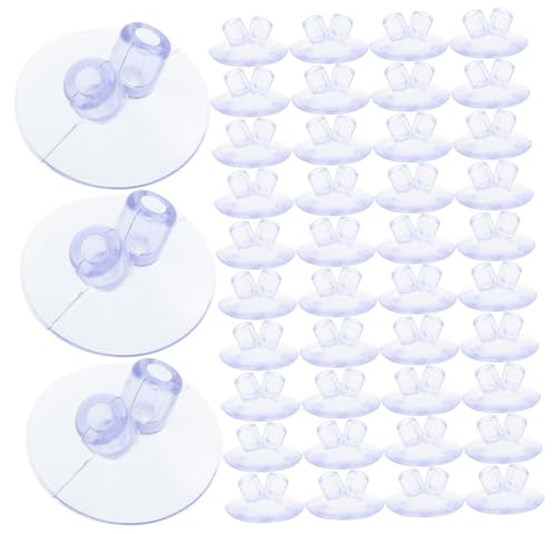 PRETYZOOM 100 Ventosas para Asta de Bandera Doble Orificio, Material PVC, Resistencia al Uso Frecuente y Evita Vuelcos, Ideales para Escritorios y Estantes