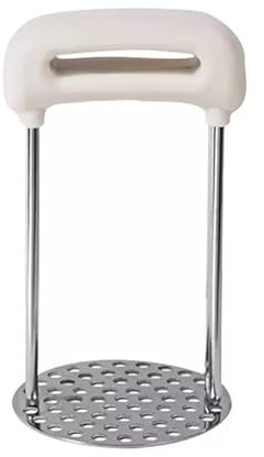 GEANTPIXEL Spremiapatate di patate in acciaio inox Spremiapatate manuale con manico antiscivolo, schiacciapatate per frutta e verdura alimenti per neonati