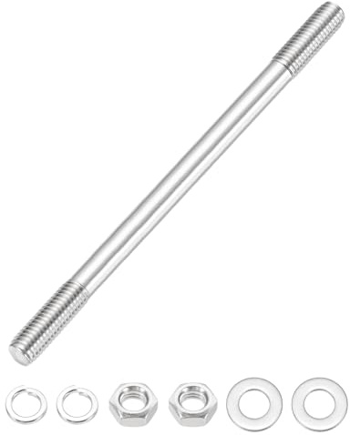 QUARKZMAN 1 Lot M10x150mm Tige Filetée Double Extrémité, 304 Acier Inoxydable Boulon à Double Filetage avec Écrou Rondelle pour Maintenance Maison Ancrage Structurel Vis de Fixation