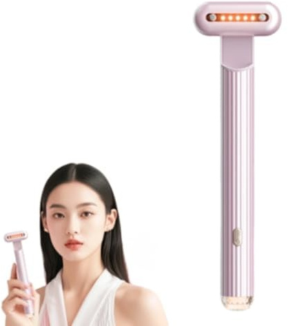 Nuvaskin 2.0 - Réduit Efficacement Les Cernes Et Les Poches Sous Les Yeux,Baguette Magique 4 En 1 Anti-âge Et Anti-rides,Appareil De Soin À Domicile (Or rose-)
