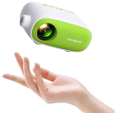 wondywe | Miniprojektor som Gåva för att Titta på Filmer - 137 Tums Bild, 480P, Stöd för TV Stick/TV BOX/PC/DVD/USB-Enhet - Miniprojektor