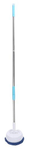 Yctze Trapeador Giratorio Eléctrico, Cepillo de Limpieza Inalámbrico con Toallitas Húmedas y Secas, Telescópico, Fregonas Eléctricas Recargables para Pisos, Azulejos, Limpieza de Techos de Vidrio