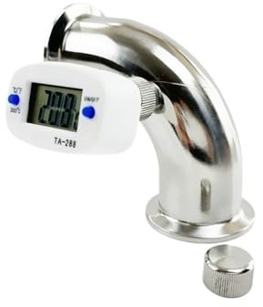 Anschlussstück aus Edelstahl 304 Tri-Clamp Edelstahl 304 Fitting, AD64mm Flansch Sanitär 90-Grad-Rohr mit Mittelnippel 2 Zoll (51mm)
