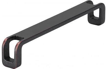 SIRO Möbelgriff Gernsbach, Modern, Design, Druckguss kupfer schwarz getrommelt, 169 mm x 29 mm x 20 mm, LA 160 mm, 2285-169ZN77