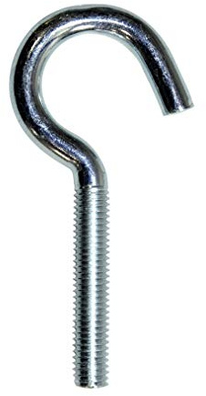 SN-TEC Schraubhaken/Wandhaken/Gewindehaken gebogen M8x80mm verzinkt (10 Stück)