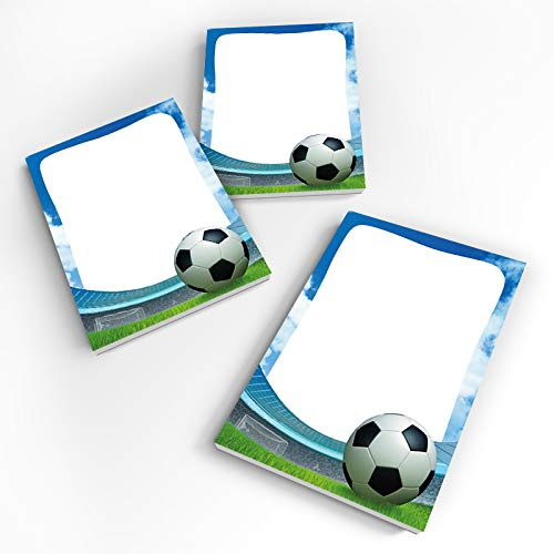 JuNa-Experten 8 Mini-Notizblöcke Fussball Fußball Notizblock Mitgebsel Gastgeschenk beim Geburtstag Kindergeburtstag Jungen