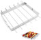 Bhina Brochettes BBQ,Support de Barbecue,Apportez 6 Brochettes Barbecue,Convient pour Le Pique Nique de Dîner en Famille avec Barbecue en Plein air, Fête d'anniversaire(25.5 cm)