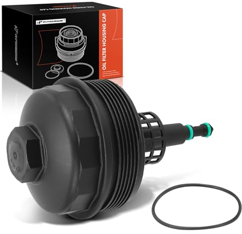 A-Premium Oil Filter Housing Cap Assembly Compatible with BMW 320i, 323Ci, 323i, 323is, 325Ci, 325i, 325xi, 328Ci, 328i, 328is, 330Ci, 330i, 330xi, X5, 525i, 528i, 530i, X3, Z4, Replace# 11421744000