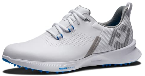 FootJoy Herren Kraftstoff Golfschuh, White/White/Blue Jay, 41 EU
