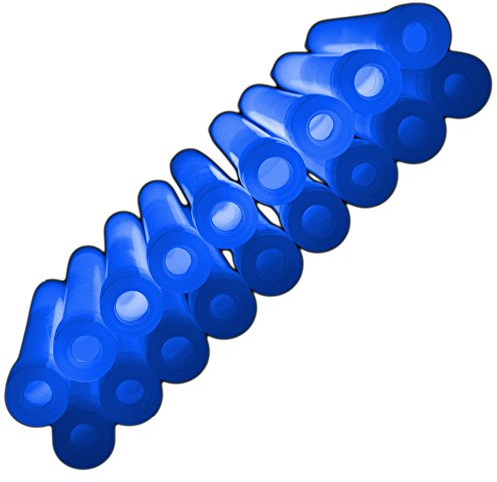 The Glowhouse Paquete de 25 barras luminosas prémium de 6 pulgadas, envueltas individualmente con cordones (azul)